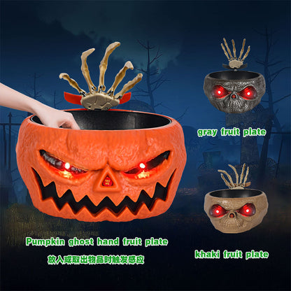 Halloween Snoepschaal met Bewegingssensor en Grijpende Skelet Hand – Perfect voor Trick-or-Treaters! - Spottrendsz